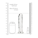 REALROCK 18 cm Straight Dildo - Clear (7'') - Naughty by Nature Adult Store