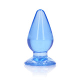 REALROCK 9 cm Anal Plug - Blue - Blue 9 cm (3.5'') Butt Plug - Naughty by Nature Adult Store