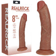 REALROCK 20cm Vibrating Cock - Tan - Tan 20.3 cm (8'') USB Rechargeable Vibrating Dong - Naughty by Nature Adult Store