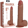 REALROCK 20cm Vibrating + Rotating Cock + Balls - Tan - Naughty by Nature Adult Store