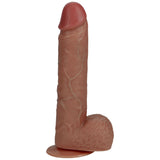 REALROCK 20cm Vibrating + Rotating Cock + Balls - Tan - Naughty by Nature Adult Store