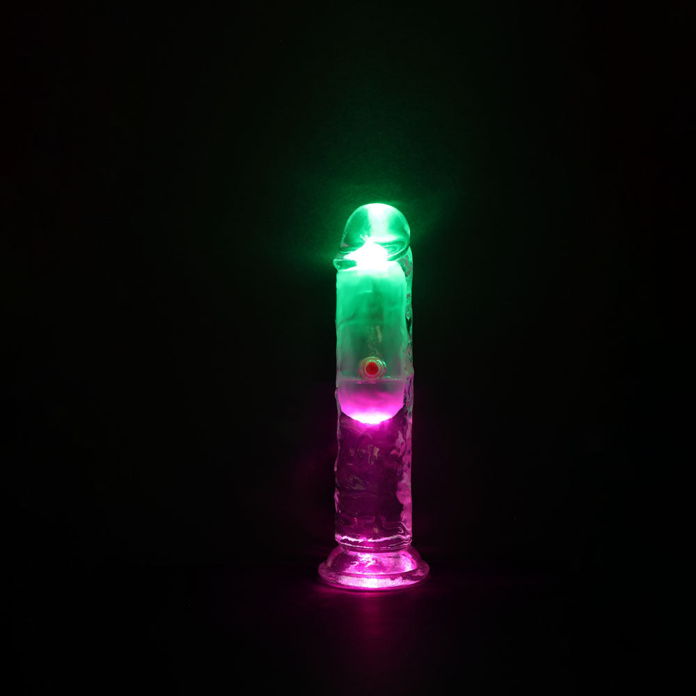 REALROCK 6'' No Balls Wireless Rechargeable LED Vibrating Dong