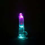 REALROCK 6'' with Balls Wireless Rechargeable LED Vibrating Dong