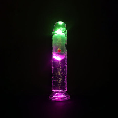REALROCK 7'' No Balls Wireless Rechargeable LED Vibrating Dong