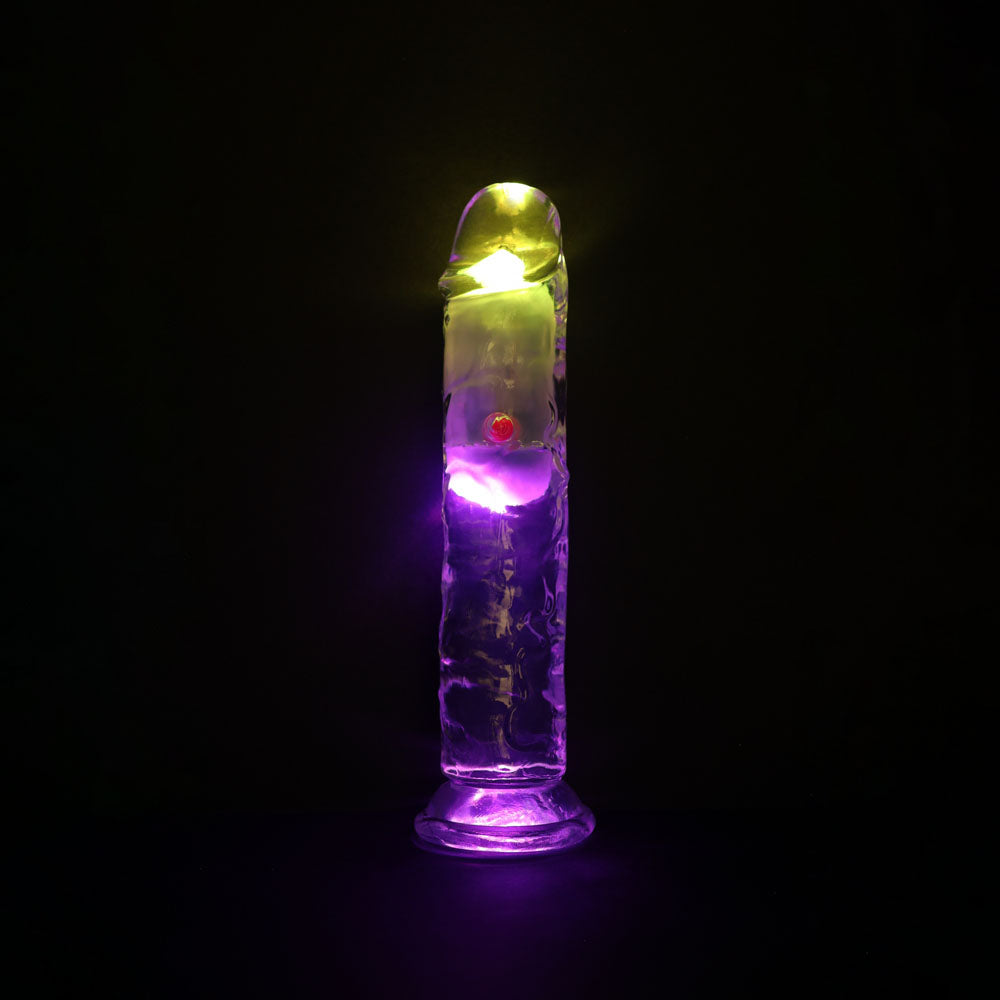 REALROCK 7'' No Balls Wireless Rechargeable LED Vibrating Dong