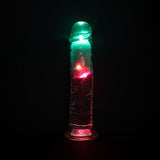 REALROCK 8'' No Balls Wireless Rechargeable LED Vibrating Dong