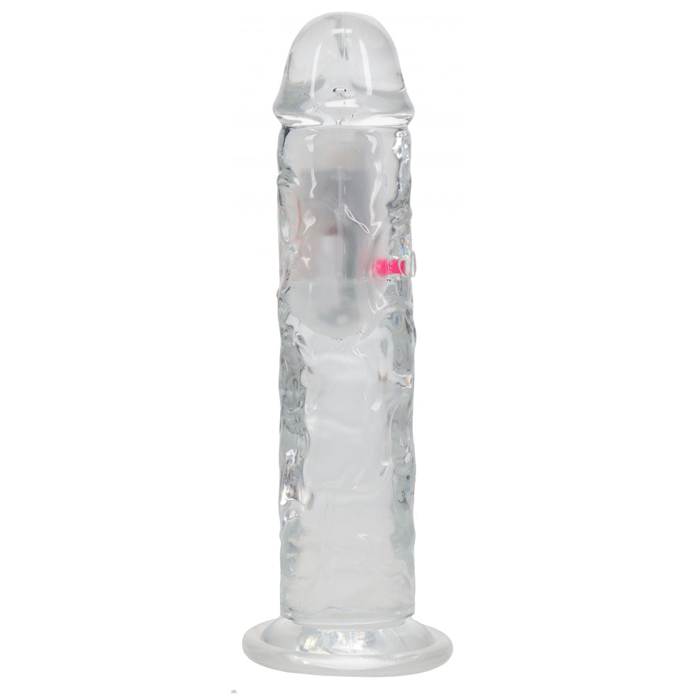 REALROCK 8'' No Balls Wireless Rechargeable LED Vibrating Dong