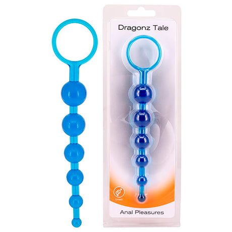 Seven Creations Dragonz Tale - Blue 20.5 cm Anal Beads - Naughty by Nature Adult Store