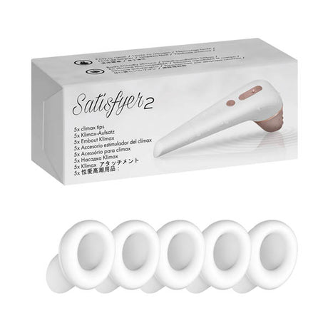Satiyfyer 2 Climax Heads - 5 Replacement Silicone Heads for Satisfyer 2 - Naughty by Nature Adult Store
