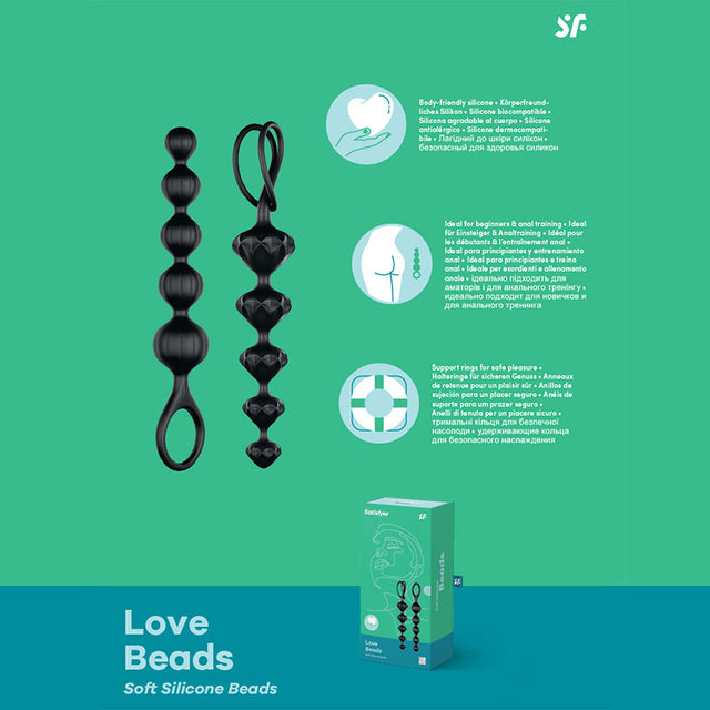 Satisfyer Love Beads - Anal Beads Set of 2 - Naughty by Nature Adult Store