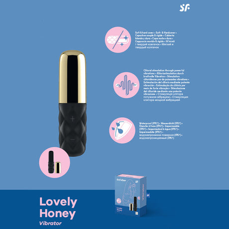 Satisfyer Mini Sparking Darling - Gold/Black USB Rechargeable Mini Vibrator - Naughty by Nature Adult Store