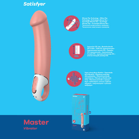Satisfyer Vibes - Master - Pink 17 cm USB Rechargeable Vibrator - Naughty by Nature Adult Store