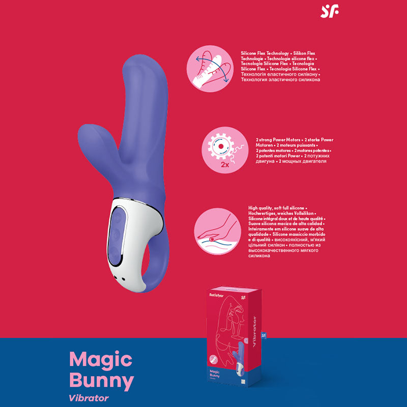 Satisfyer Vibes - Magic Bunny - Purple USB Rechargeable Rabbit Vibrator - Naughty by Nature Adult Store