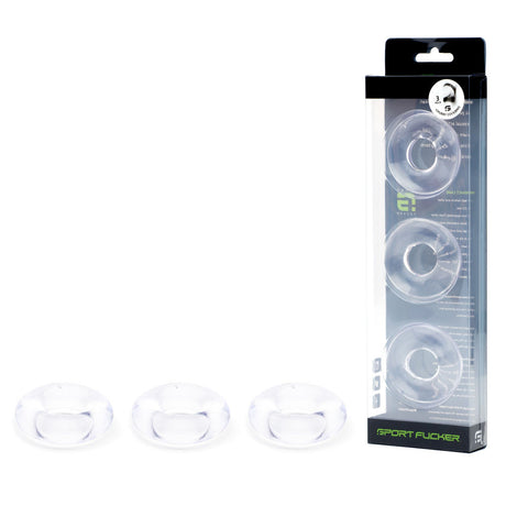 Sport Fucker Rubber Cockring - Clear Cock Ring - Naughty by Nature Adult Store