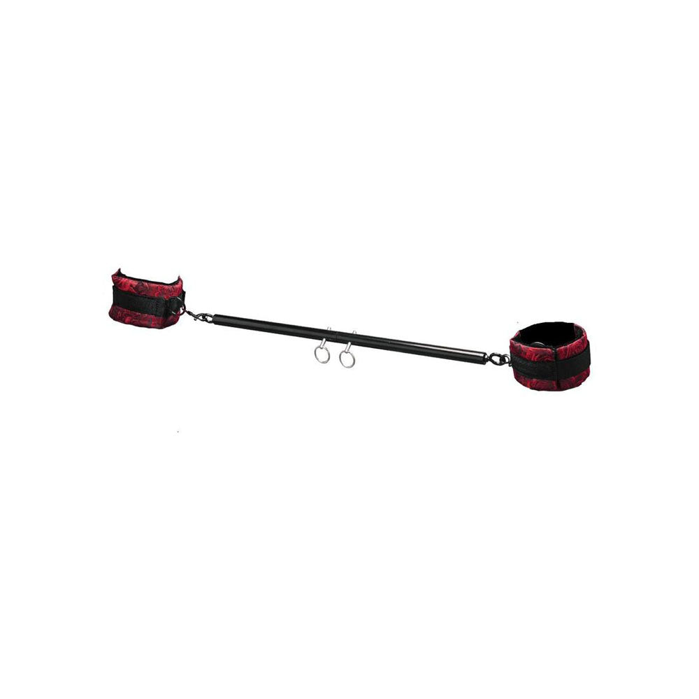 Secret Kisses ROSEGASM SPREADER BAR SET - Black Metal Spreader Bar with Ankle Cuffs - Naughty by Nature Adult Store