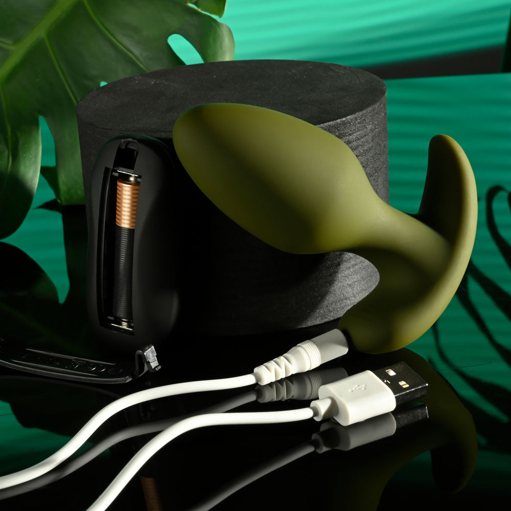 Selopa THE COLONEL - Green 10.1 cm USB Rechargeable Vibrating Butt Plug with Wireless Remote - Naughty by Nature Adult Store