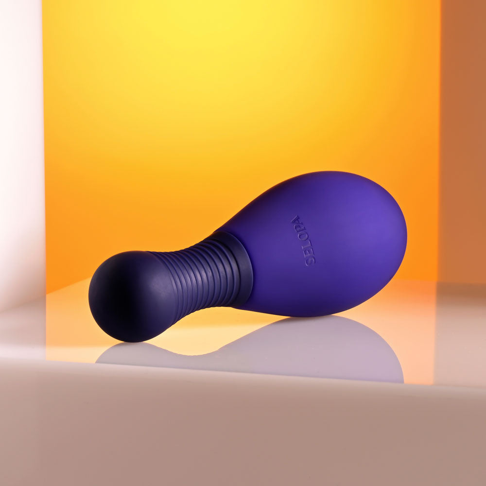 Selopa EGG ME ON - Purple 10 cm USB Rechargeable Egg with Wireless Remote - Naughty by Nature Adult Store