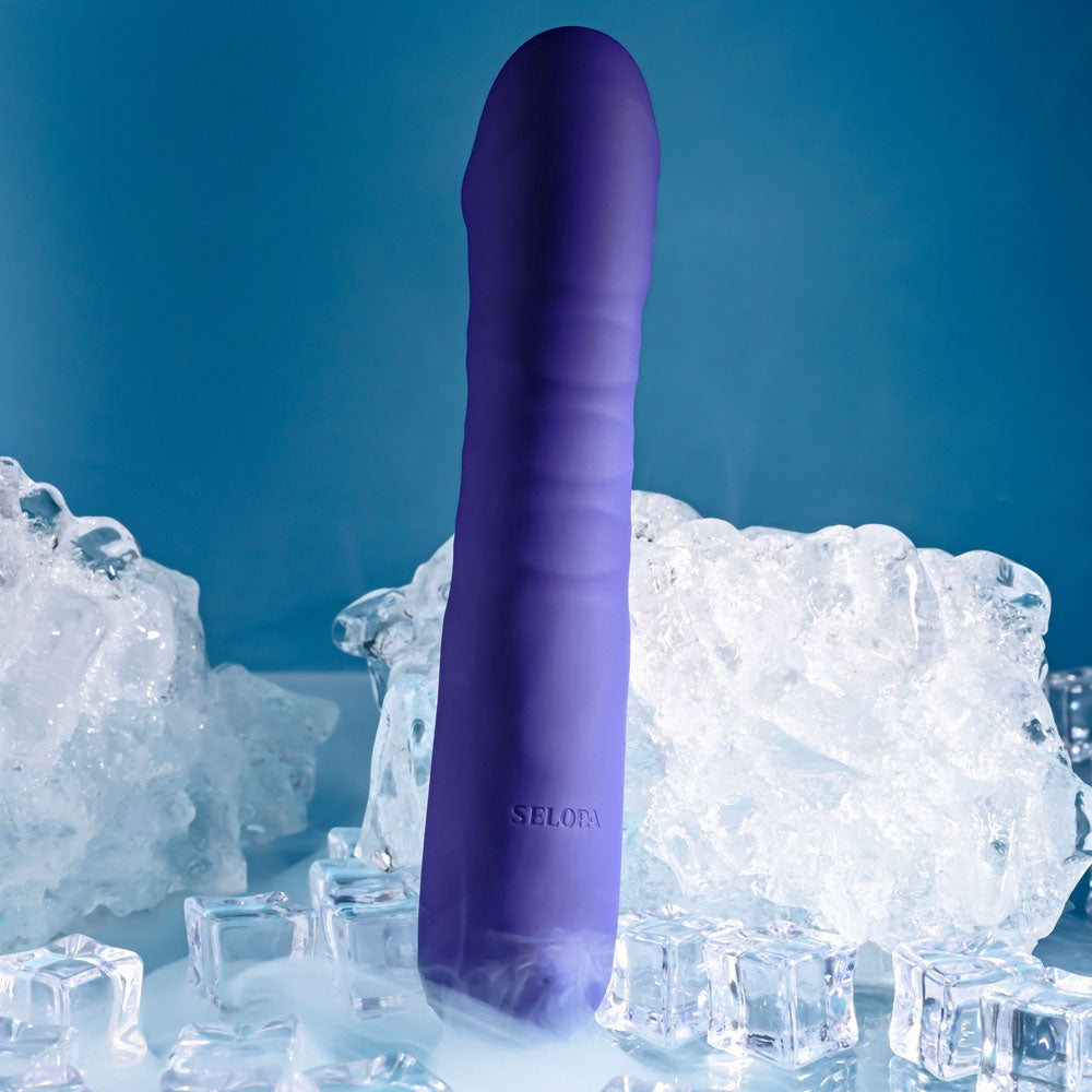 Selopa AMBITION - Purple USB Rechargeable Thrusting Vibrator - Naughty by Nature Adult Store