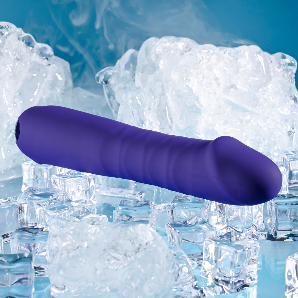 Selopa AMBITION - Purple USB Rechargeable Thrusting Vibrator - Naughty by Nature Adult Store