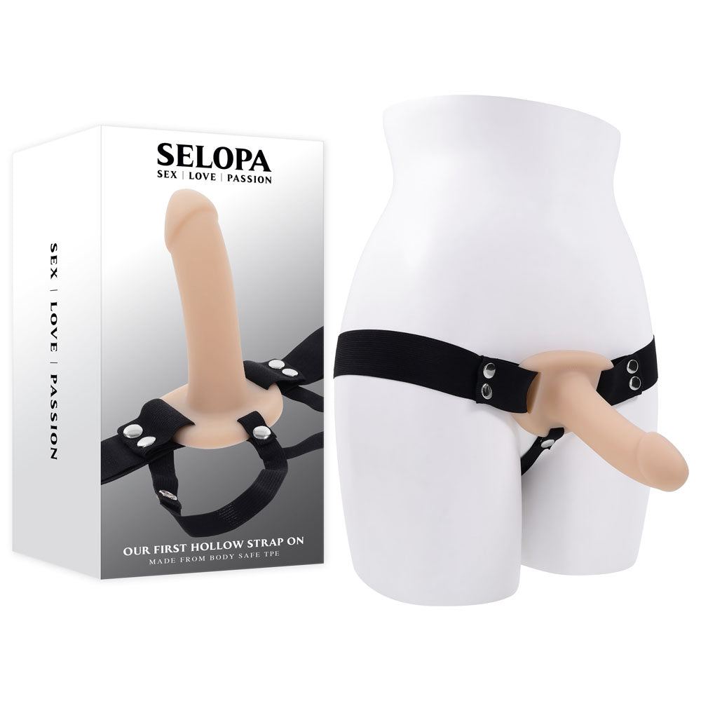Selopa OUR FIRST HOLLOW STRAP ON LIGHT - Flesh 16.3 cm