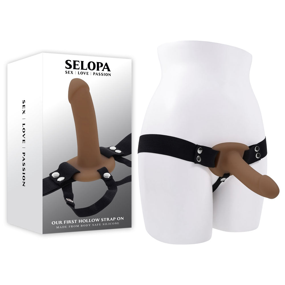 Selopa OUR FIRST HOLLOW STRAP ON DARK -  Brown 16.3 cm