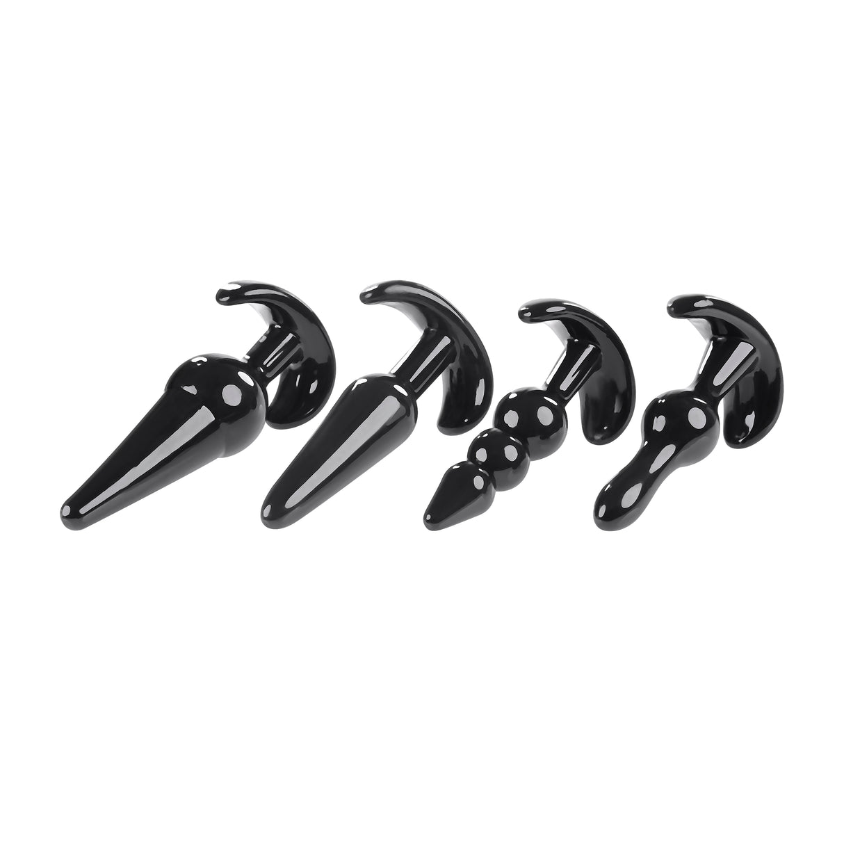 Selopa INTRO TO PLUGS - Black Butt Plugs - Set of 4 - Naughty by Nature Adult Store