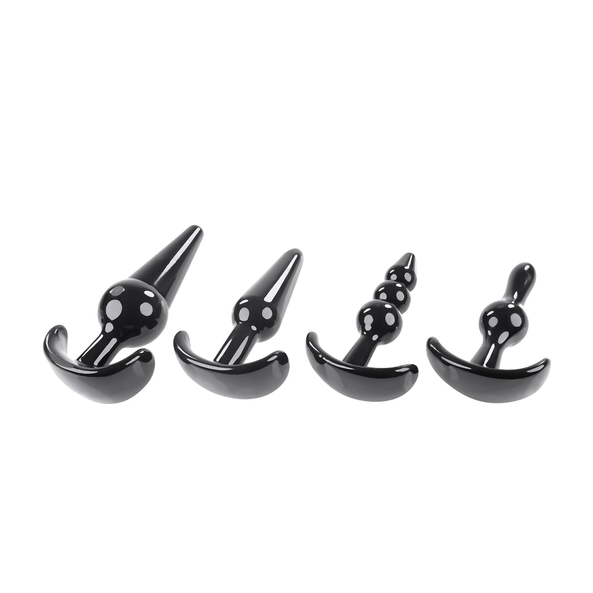 Selopa INTRO TO PLUGS - Black Butt Plugs - Set of 4 - Naughty by Nature Adult Store