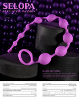 Selopa BEADED ADVENTURE - Purple 35.5 cm Anal Beads - Naughty by Nature Adult Store