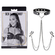 Sex & Mischief Amor Collar with Nipple Clamps - Metal Restraints - Naughty by Nature Adult Store