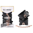 Sex & Mischief Brat Handcuffs - Black/Rose Gold Restraints - Naughty by Nature Adult Store