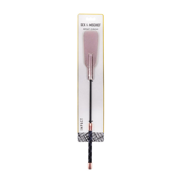 Sex & Mischief Brat Crop - Rose Gold 47 cm Crop Whip - Naughty by Nature Adult Store