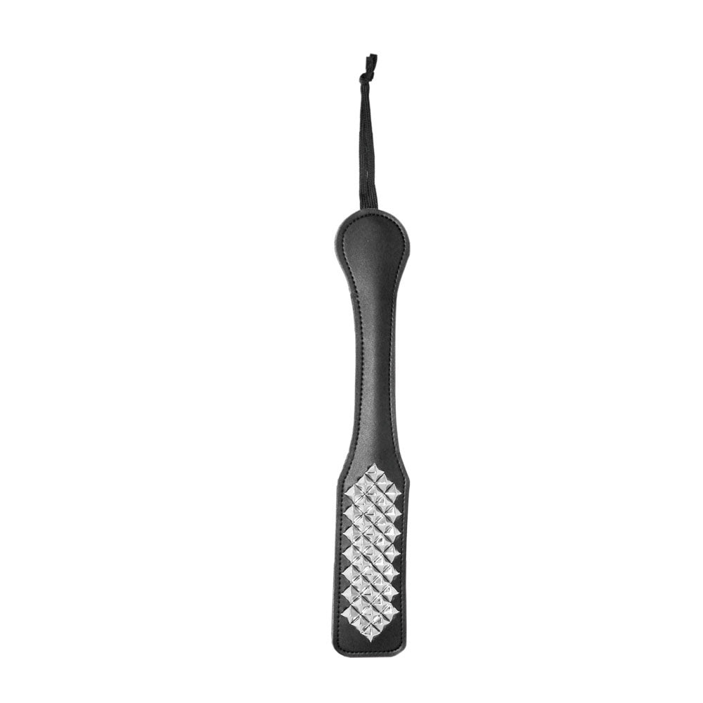 Sex & Mischief Studded Paddle - Black Spanking Paddle - Naughty by Nature Adult Store
