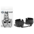 Sex & Mischief Shadow Fur Handcuffs - Black Comfortable Restraints - Naughty by Nature Adult Store