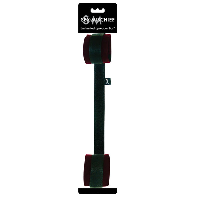 Sex & Mischief Enchanted Spreader Bar - Black/Red Restraints - Naughty by Nature Adult Store