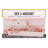 Sex & Mischief Peaches n CreaMe Fur Collar & Leash - Peach - Naughty by Nature Adult Store