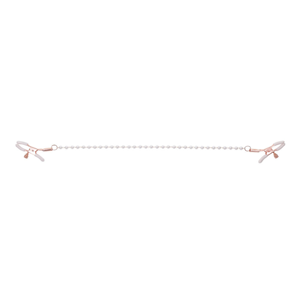 Sex & Mischief Peaches n CreaMe Pearl Nipple Clamps - Naughty by Nature Adult Store