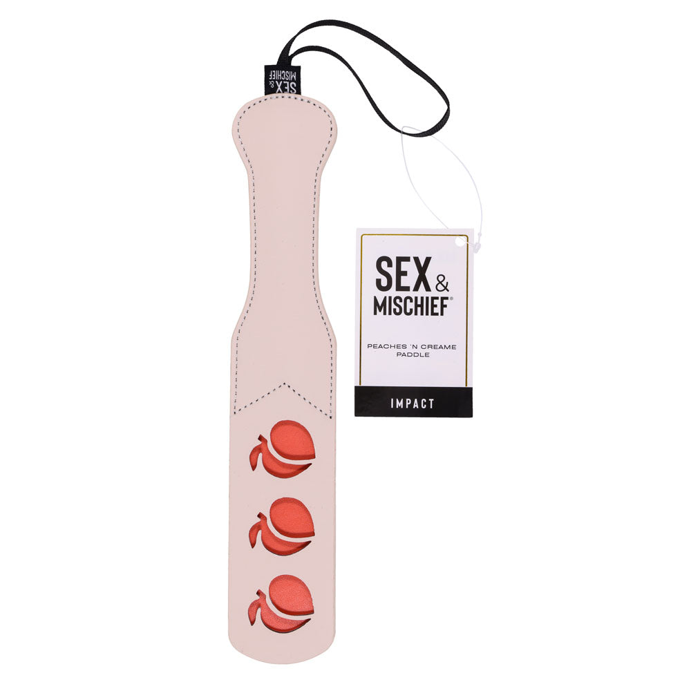 Sex & Mischief Peaches n CreaMe Impression Paddle - Peach Spanking Paddle - Naughty by Nature Adult Store