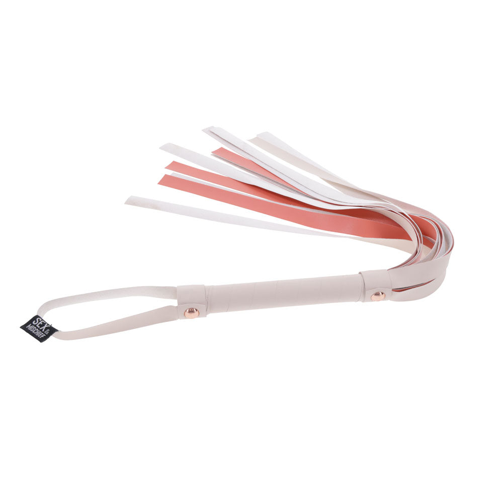 Sex & Mischief Peaches n CreaMe Stripe Flogger - Naughty by Nature Adult Store