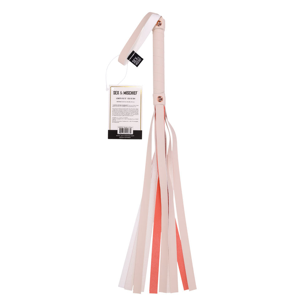 Sex & Mischief Peaches n CreaMe Stripe Flogger - Naughty by Nature Adult Store
