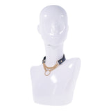 Sex & Mischief Cougar Day Collar - Navy Blue/Gold Collar - Naughty by Nature Adult Store
