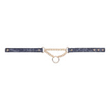 Sex & Mischief Cougar Day Collar - Navy Blue/Gold Collar - Naughty by Nature Adult Store