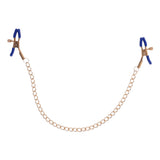 Sex & Mischief Cougar Chained Nipple Clamps - Gold - Naughty by Nature Adult Store