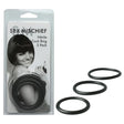 Sex & Mischief Nitrile Cock Ring 3 Pack - Black Cock Rings - Set of 3 Sizes - Naughty by Nature Adult Store