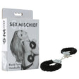 Sex & Mischief Furry Handcuffs - Black - Black Restraints - Naughty by Nature Adult Store