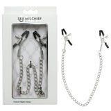 Sex & Mischief Chained Nipple Clamps - Nipple Clamps with 30 cm Chain - Naughty by Nature Adult Store