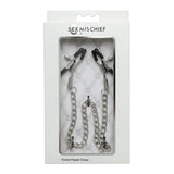 Sex & Mischief Chained Nipple Clamps - Nipple Clamps with 30 cm Chain - Naughty by Nature Adult Store