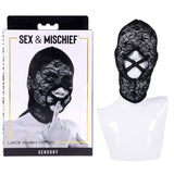 Sex & Mischief Lace Hush Hood - Black