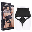 SPORTSHEETS High Waisted Corset Strap On - Black Adjustable Strap-On Harness (No Probe Included) - Naughty by Nature Adult Store