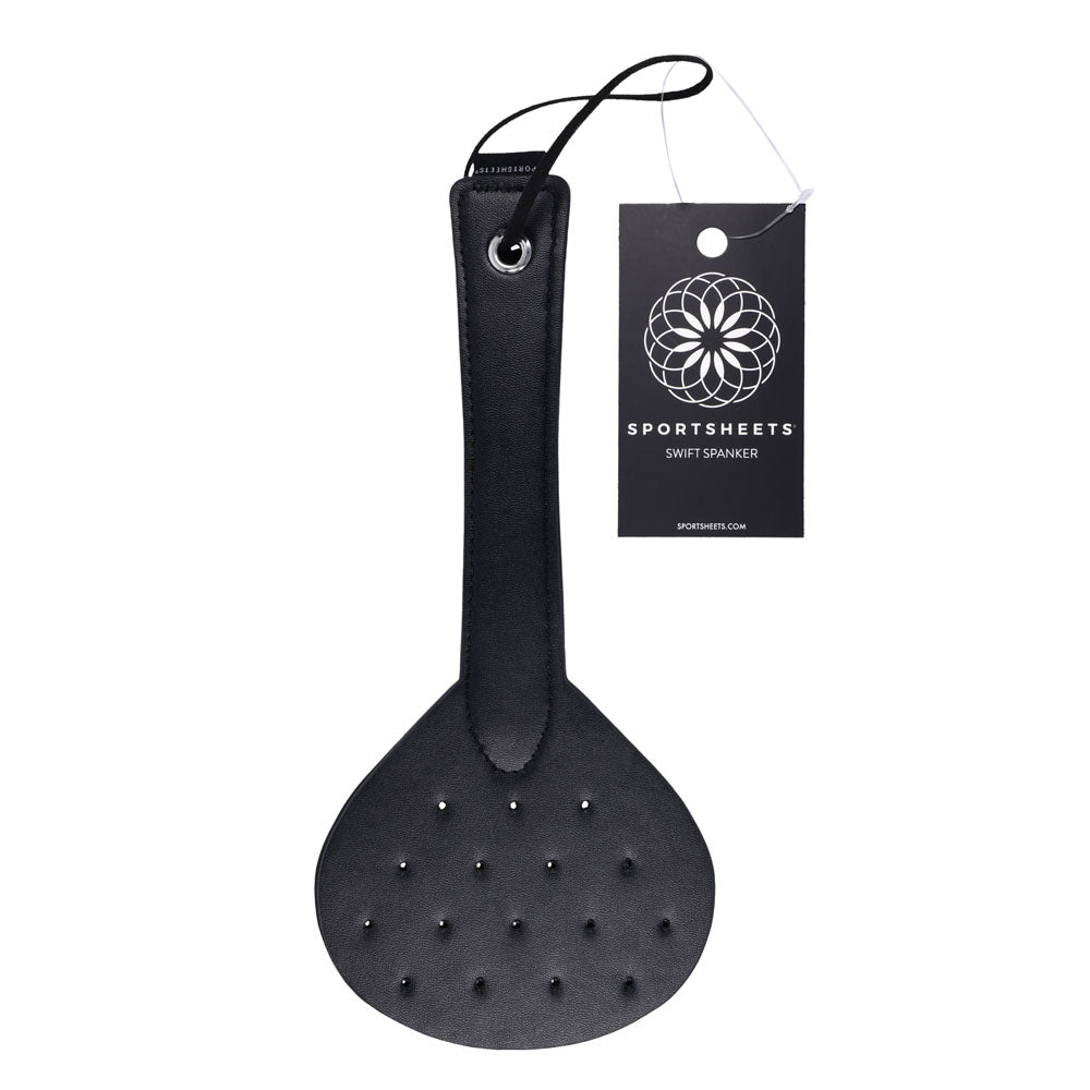 SPORTSHEETS Swift Spanker - Black Spanking Paddle - Naughty by Nature Adult Store