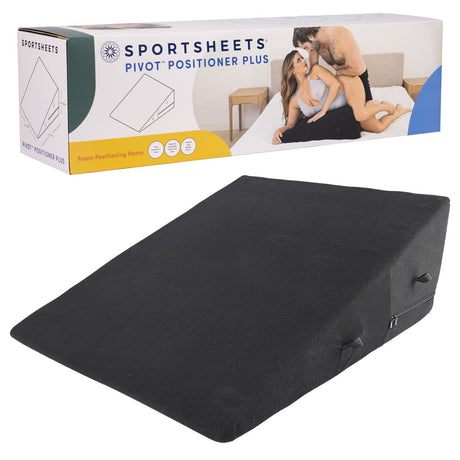 Pivot Positioner Plus - Black XL Foam Position Cushion - Naughty by Nature Adult Store